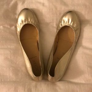 Jcrew gold flats size 7